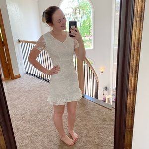 Brand New Short White Lace Dress
